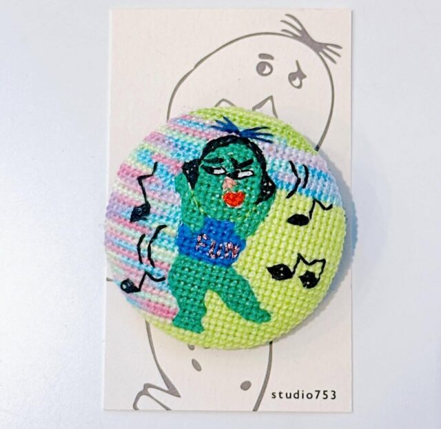 味のあるかっぱブローチ新作